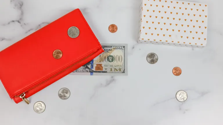 Peněženka s mincemi jako symbol výběru vibrátoru do 1000 Kč