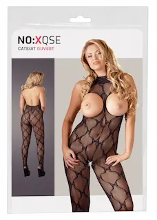 Catsuit s otevřeným poprsím, XL–XXL