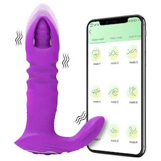 AlvUp – Appem řízený tlačný anální vibrátor (fialový)