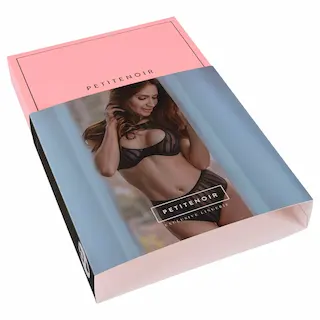 Petite Noir Exclusive – pruhovaná podprsenka set (černá)
