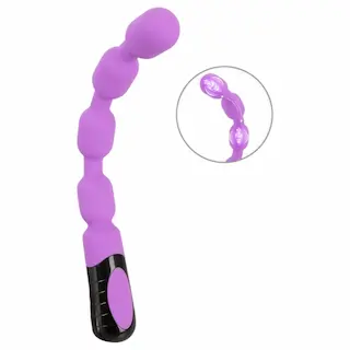 You2Toys – vibrátor na G a P bod s perličkami – fialový
