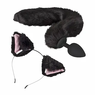 Bad Kitty Pet Play Ouška a anální kolík s ocasem