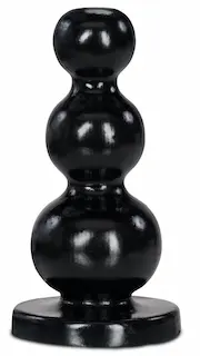 HardToys Routard, černý vinylový anální kolík 22,5 x 5,5–9 cm