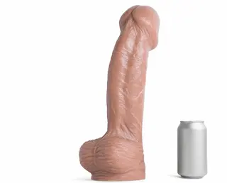 Dildo Hankey’s Toys Big Pop XXL, prémiové silikonové dildo s Vac-U-Lock 36,5 x 7,8–9,2 cm