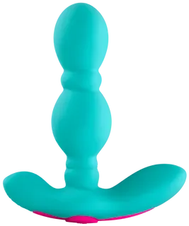 Vibrační anální kolík Funn Plug Turquoise (13,3 cm)
