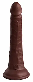 Pipedream King Cock Elite 7 Silicone Dual Density Cock Brown
