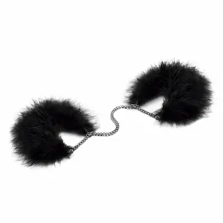 Pouta na ruce BIJOUX INDISCRETS ZA ZA ZU FEATHER HANDCUFFS černé