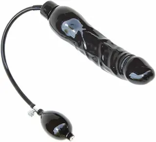 Mister B Inflatable Solid Dildo XL, černé nafukovací dildo s pevným jádrem 23 x 5 cm