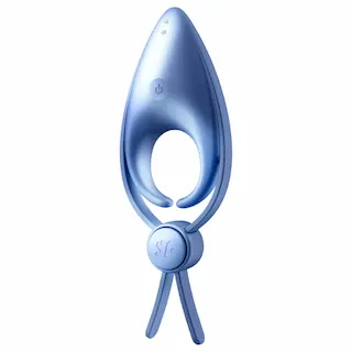 Satisfyer Sniper – akumulátorový vibrační erekční kroužek (modrý)