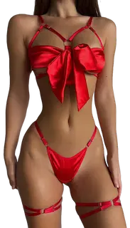 Červený komplet Naughty Gift, XL–XXL