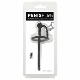 Silikonový sperma stopper s kroužkem a zátkou Pissing Pleasure (6 mm)