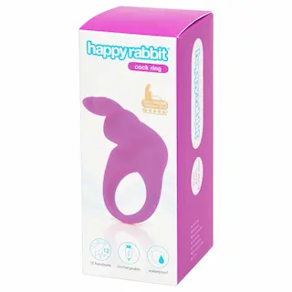 Happyrabbit – vibrační erekční kroužek – dobíjecí – fialový