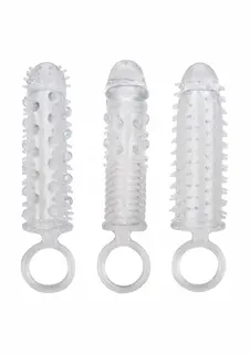 Set texturovaných návleků na penis 3 ks