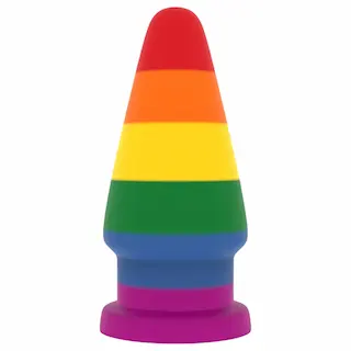 Lovetoy Prider – anální rozšiřující kolík – 15 cm (duhový)