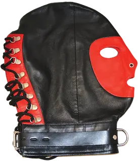 ROUGE Leather Mask with D-Ring and Lockable Buckle Strap