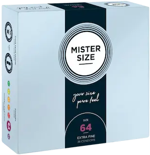 Mister Size 64mm pack of 36