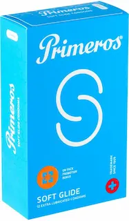 Primeros Soft Glide – extra lubrikované kondomy (12 ks)