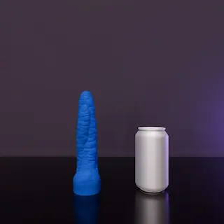 Erotixxx Toys Sea Monster Red & Black 40% S, prémiové silikonové dildo s Vac-U-Lock 20,5 x 3,3–4,8 cm