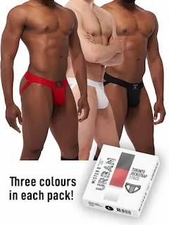 Jocksy Mister B Urban Toronto Jockstrap 3 ks XL, výhodné balení 3 pánských push-up jocksů