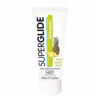 HOT Superglide jedlý lubrikační gel na vodní bázi – ANANAS 75 ml