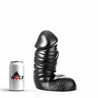 Wolf Commander L, černé dildo s Vac-U-Lock 28 x 10–12,5 cm