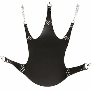 The Red 5-Point Leather Sling, závěsný sling pro BDSM houpačky