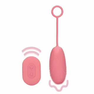 Ultra Soft silikonový vibrační vajíčko s dálkovým ovládáním – Růžová Arabeska