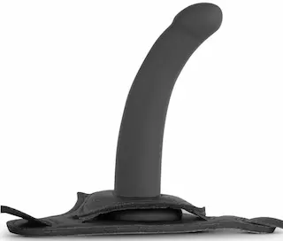 Silicone Strap-On – Smooth black