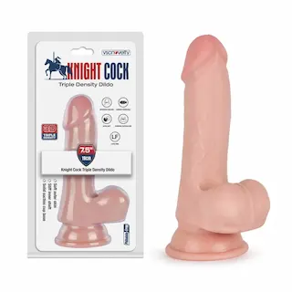 VscNovelty Knight Cock Triple Density Dildo 7.5″, realistické dildo s přísavkou 19 x 4,1 cm