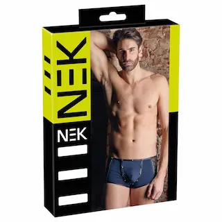 NEK – černé boxerk y se šněrováním a síťovanými vsadkami (modré)