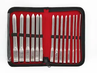 Slave4master Single End Dilator 8 Pcs Set 4–12 mm, set ocelových dilatátorů různých průměrů