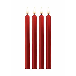 Dráždivé voskové svíčky – 4 kusy – Velké – Červené