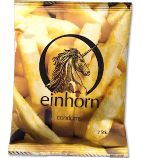 Einhorn Condoms: Food Porn, 7 condoms in the chips bag