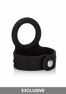 CalExotics Silicone Tri-Snap Scrotum Support Ring – Medium