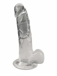 BASIC X Rocco transparentní umělý penis s přísavkou