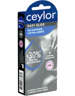 Ceylor Single: Easy Glide, 6 extra wet condoms
