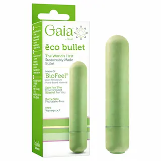 Gaia Eco – vibrátor – ekologický, střední velikost – zelený
