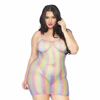 Šaty Leg Avenue Lurex mini duhové