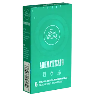 Love Match Single: Aromatizzato – Barevné a aromatizované kondomy (6 ks)