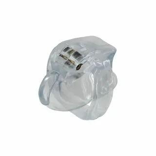 Hidden Desire Extreme Clear Control Cock Cage X-Short, pás cudnosti pro muže 50 mm
