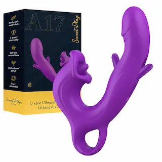 Erospace Sweet Play – jazýčkový stimulátor klitorisu a kývací vibrátor na bod G (fialový)