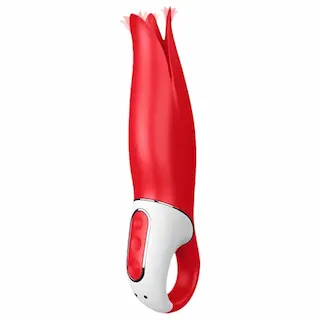 Satisfyer Power Flower – akumulátorový, vodotěsný vibrátor (červený)
