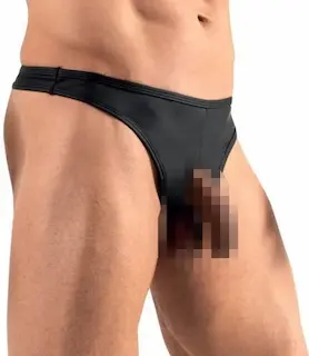 Pánská tanga s otvory pro penis a varlata Damien, XXL
