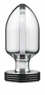 ElectraStim EM2192 Intimidator Extreme Butt Plug Large, kovový anální kolík pro elektrostimulaci 15,5 x 7 cm