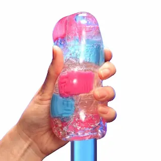 Tenga Bobble flexibilní masturbátor (14 cm), růžovo-modrý