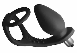 Vibrační anální kolík s erekčním kroužkem RoZen (10 cm)