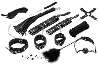 ZENN Complete 11-Piece Bondage Set for Beginners II – Black