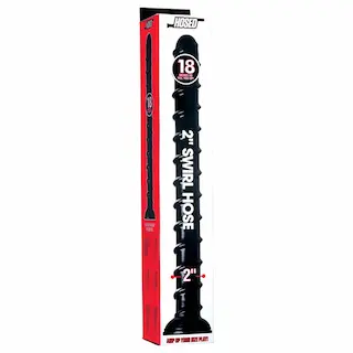 Hosed Swirl Tchick Anal Snake 18 – anální dildo – černé