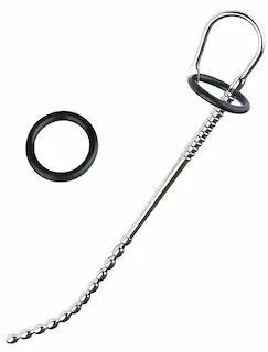 Slave4master Long Beaded Urethral Stretcher, extra dlouhý ocelový dilatátor 275 x 8 mm