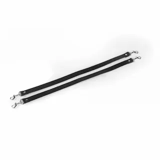 Whips Primal Bond Long Leather Connectors Black, 2 kožené spojovací řemínky s karabinami